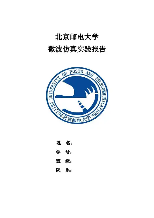 微波仿真实验报告