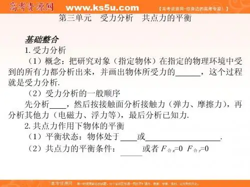 受力分析共点力的平衡