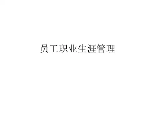 员工职业生涯管理