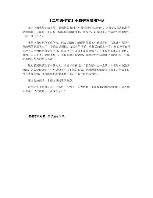 【二年级作文】小猫钓鱼看图写话