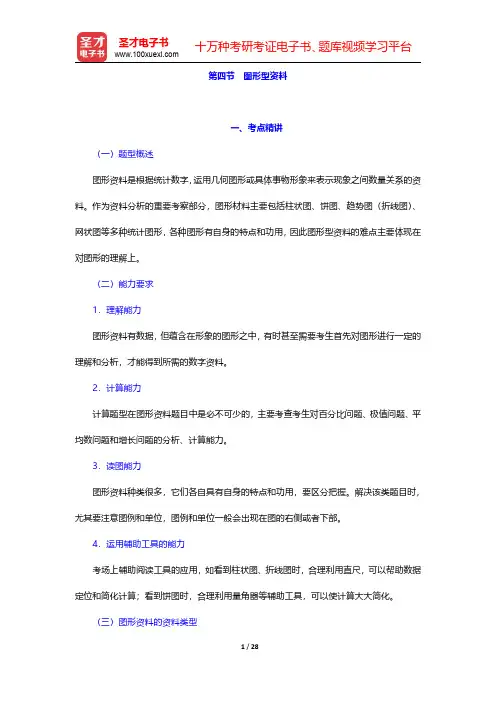 北京市公务员录用考试《行政职业能力测验》【(资料分析)图形型资料】【考点精讲+典型题(含历年真题)详