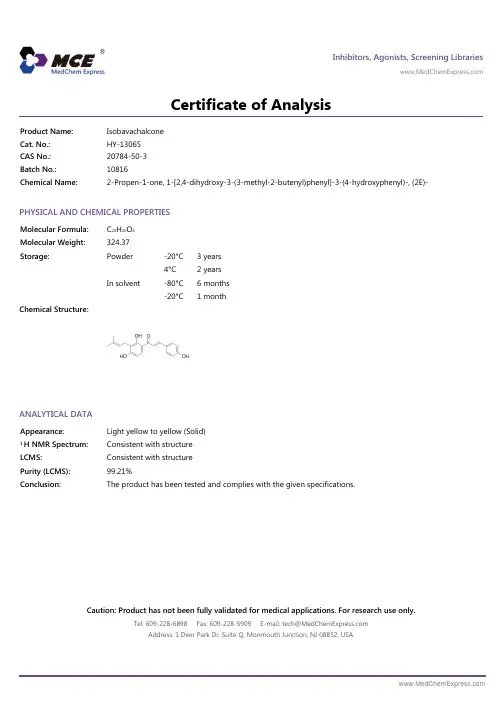 Isobavachalcone_COA_10816_MedChemExpress