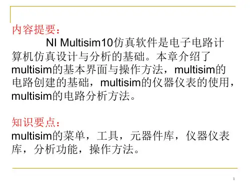 Multisim10基本操作