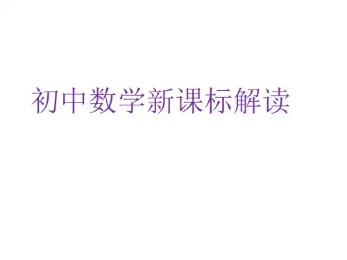 初中数学新课标解读