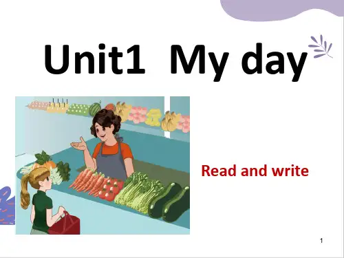人教版pep五年级英语下册Unit 1 B Read and write