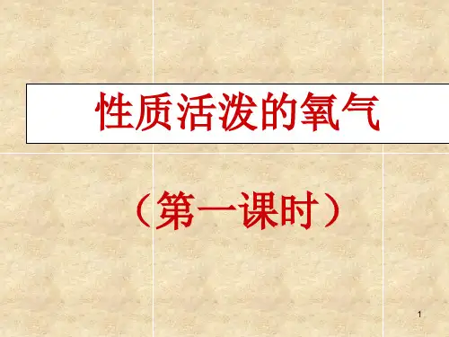 沪教版九年级化学全册(全国版)21《性质活泼的氧气》(共38张)教育精品PPT课件