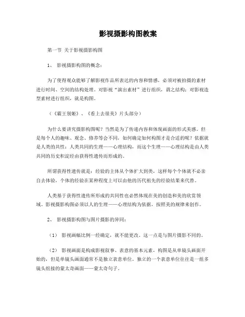 影视摄影构图教案