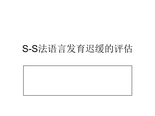 SS法语言发育迟缓