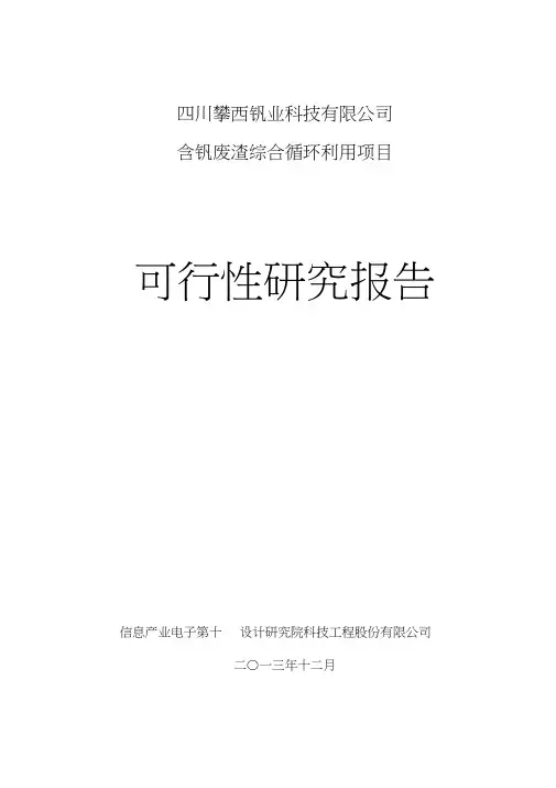 可研报告(最终版)