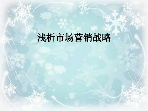浅析市场营销战略