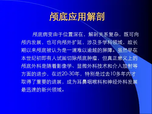 颅底应用解剖