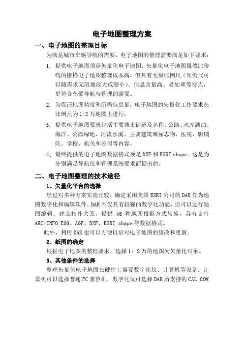 电子地图的制作方案