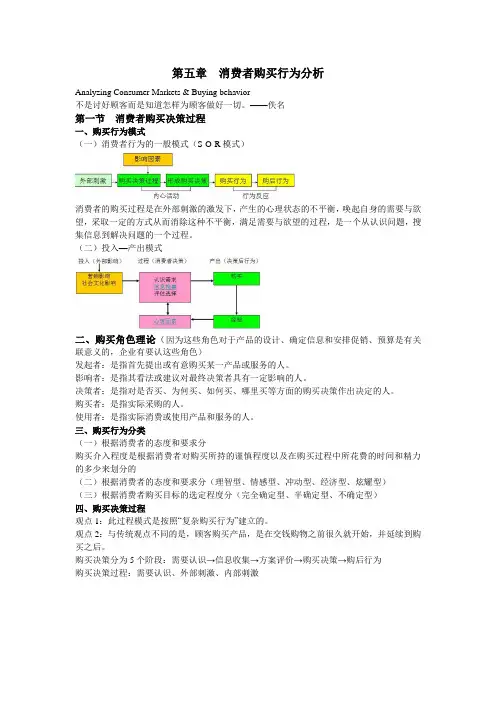 第五章  消费者购买行为分析