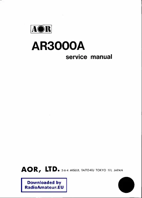 AOR_AR3000A_接收机 维修手册