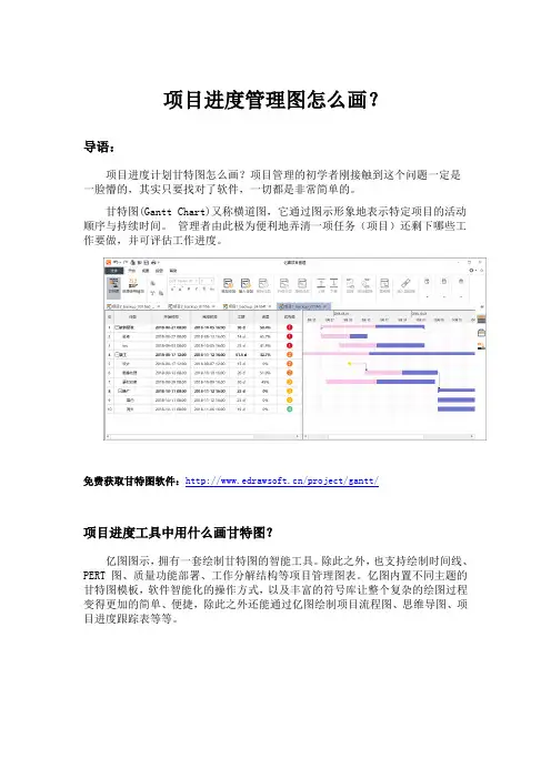 项目进度管理图怎么画