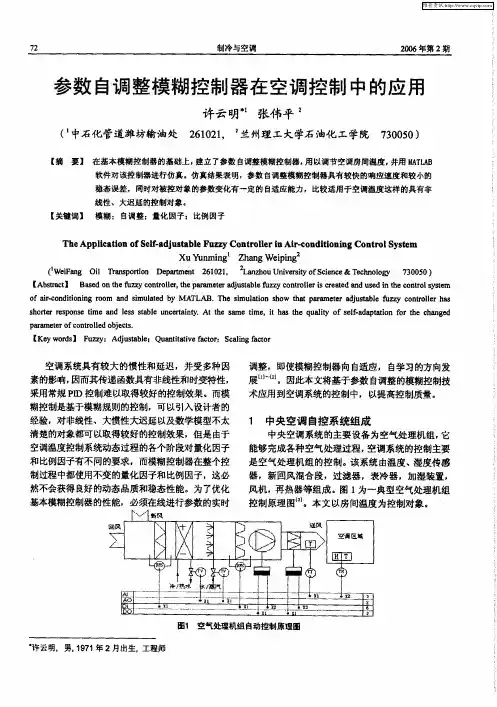参数自调整模糊控制器在空调控制中的应用