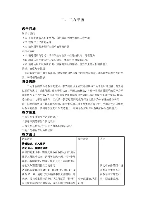 二力平衡
