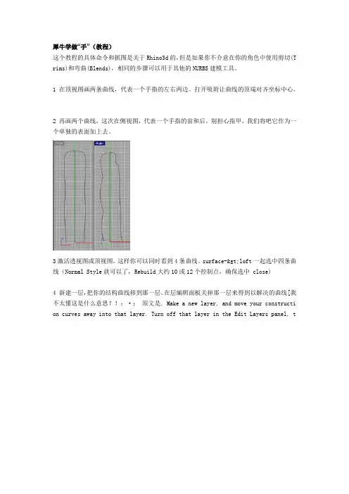 犀牛学做手掌