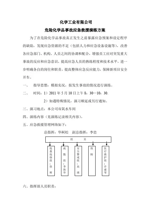 生产安全事故应急救援演练方案 2