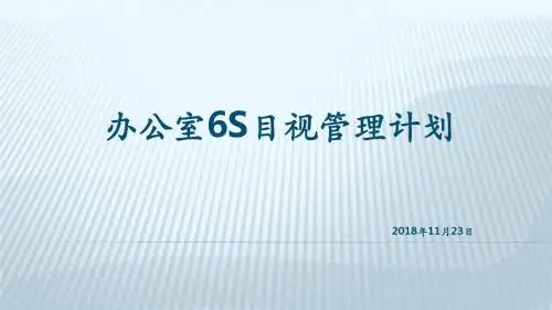 办公室6S目视管理计划