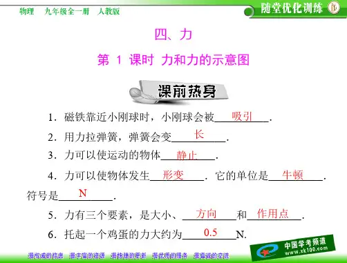 第十二章四、力第1课时力和力的示意图