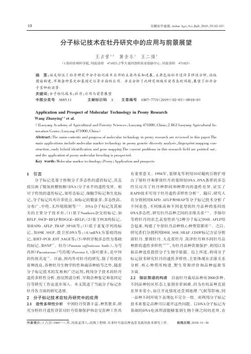 分子标记技术在牡丹研究中的应用与前景展望