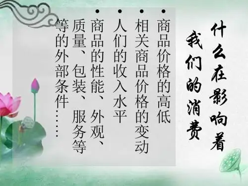高中政治经济生活课件树立正确的消费观