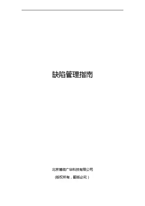 缺陷管理指南