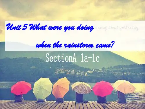 unit_5What were you doing when the rainstorm camesectionA 1a-1c