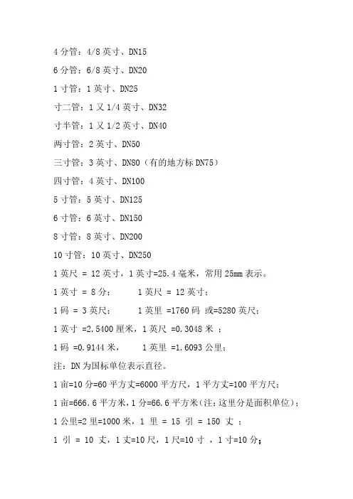 尺、寸单位换算