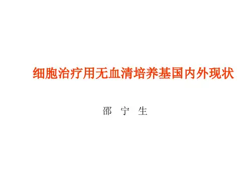 细胞治疗用无血清培养基国内外现状