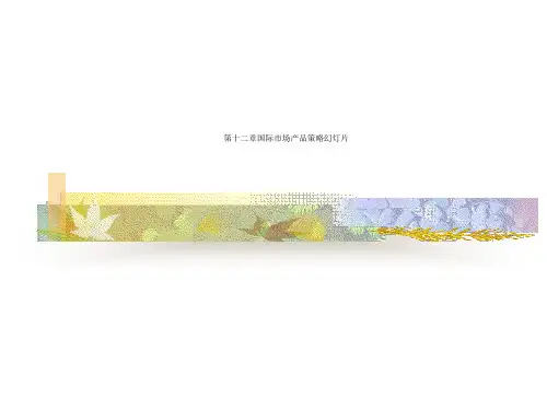 第十二章国际市场产品策略幻灯片