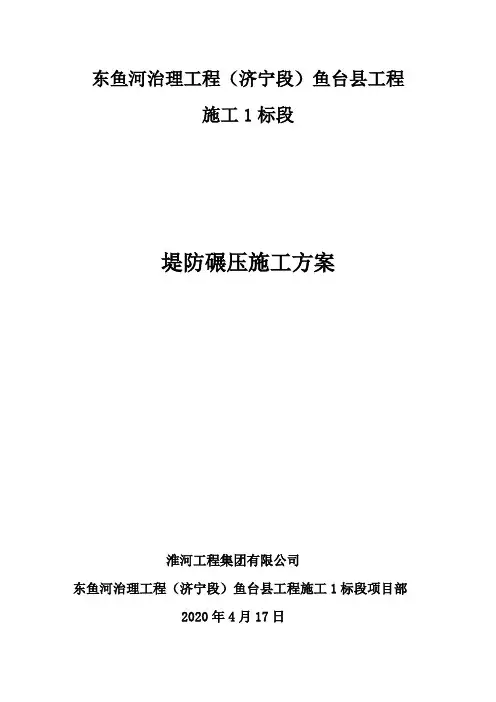 堤防填筑施工方案