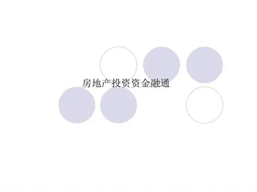 房地产投资资金融通