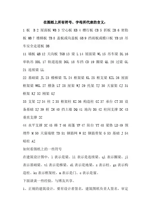 (完整word版)图纸符号说明