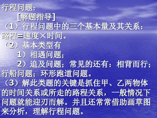 行程问题练习题