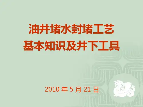 油井堵水封堵基本知识及下井工具-讲义