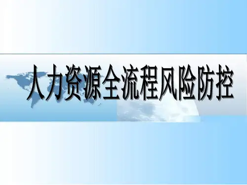 人力资源全流程风险防控管理课件