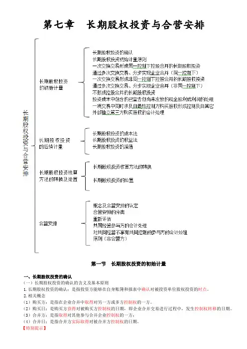 长期股权投资与合营安排