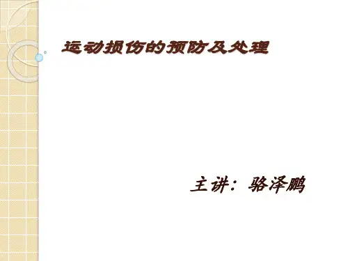 运动损伤的预防与处理 完整版课件PPT