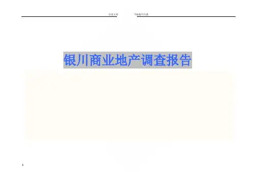 银川市商业地产市场调研分析报告