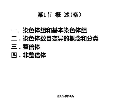 染色体数目变异