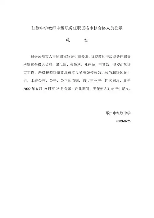 公示总结