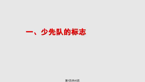 少先队礼仪知识PPT课件