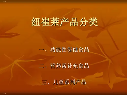 某公司保健产品分类培训教材(PPT37页)