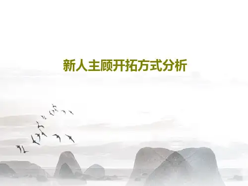 新人主顾开拓方式分析23页PPT