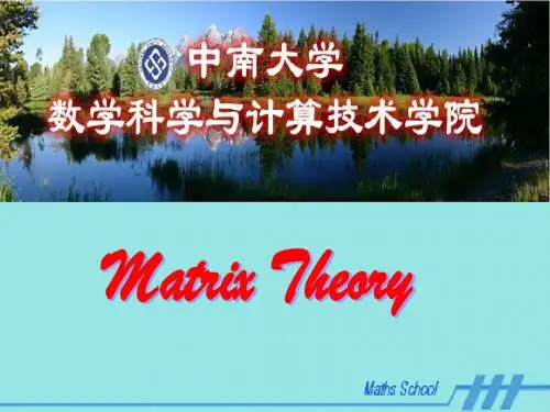 中南大学矩阵论课件Chapter5(1)