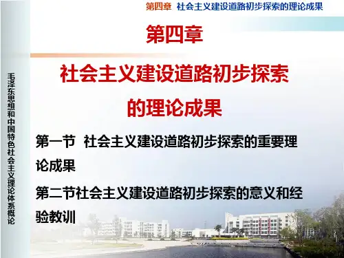 第四节社会主义建设道路初步探索的理论成果