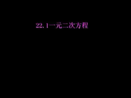 一元二次方程 PPT课件 15 人教版