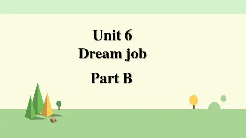 闽教版英语六年级下册 Unit 6  Part B